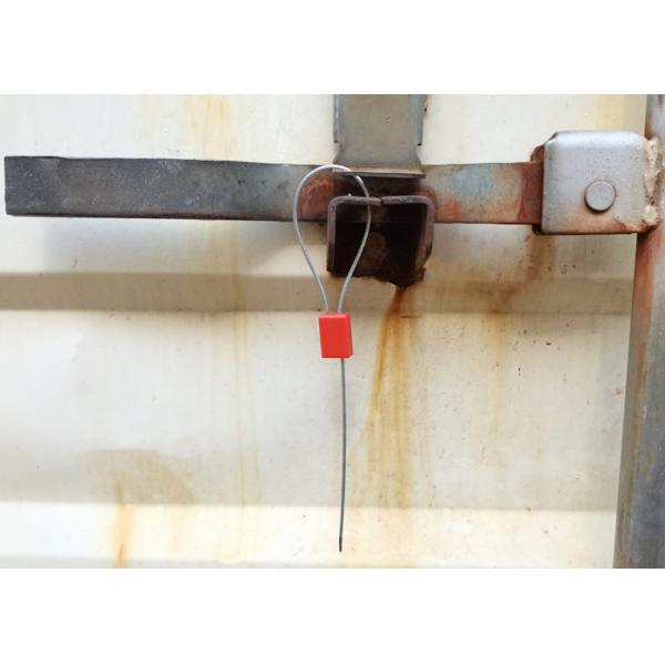 Orange 1.8 mm Cable Diameter Security Wire Seal with 1.53 KN Tensile Strength and Pull Tight Locking Mechanism