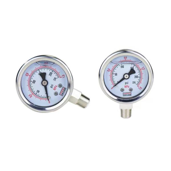 Water Pressure Gauge Liquid Filled Pressure Gauge