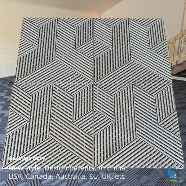18mm Hard Plastic Garage Floor Tiles Outdoor Interlocking Garage Tile
