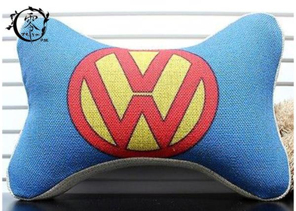 Marvel Heros Polyester Car Neck Pillows , Zipper Silk Cotton Dog Bone Cushion