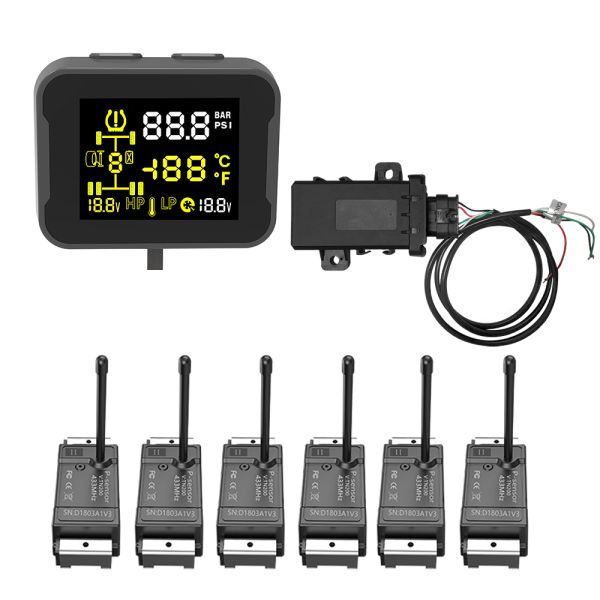 High Stability Tire Pressure Monitoring System TPMS 433.92MHz Frequency For Bus / Coach