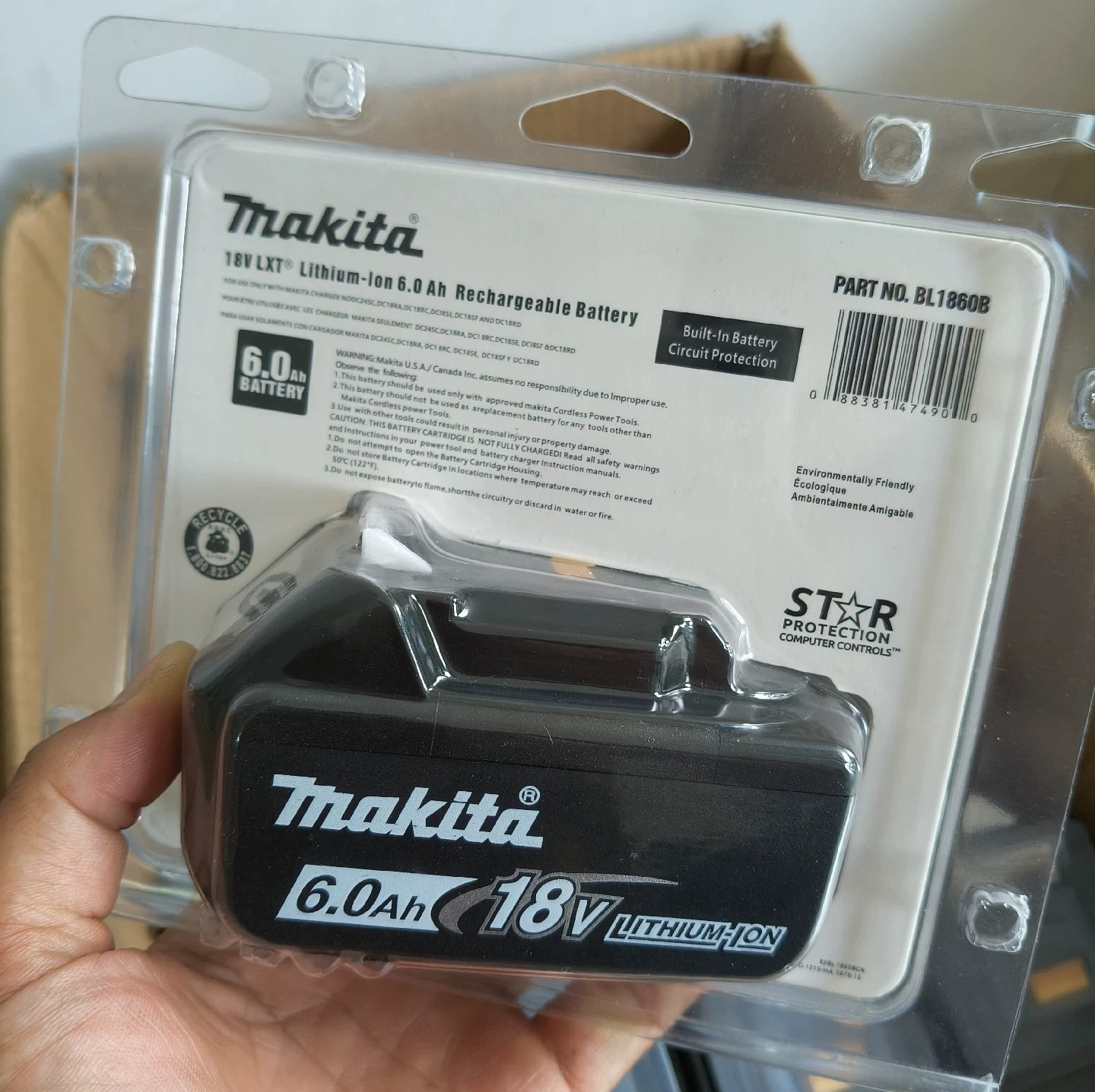  Makita BL1860B Rechargeable Lithium-ion Batteries Li-ion Battery for Makita 18V LXT Brushless Cordless Power Tools Drill Kit