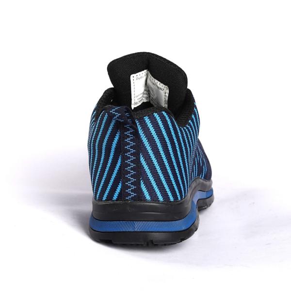 Metal Eyelets Low Cut Slip On Work Boots Fly Knit Fabric Unisex Rubber Sole Work Boots K2