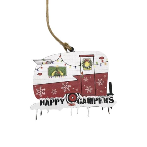 Custom Shape Full Colour UV Printed Wooden Ormanet For Christmas Holidays