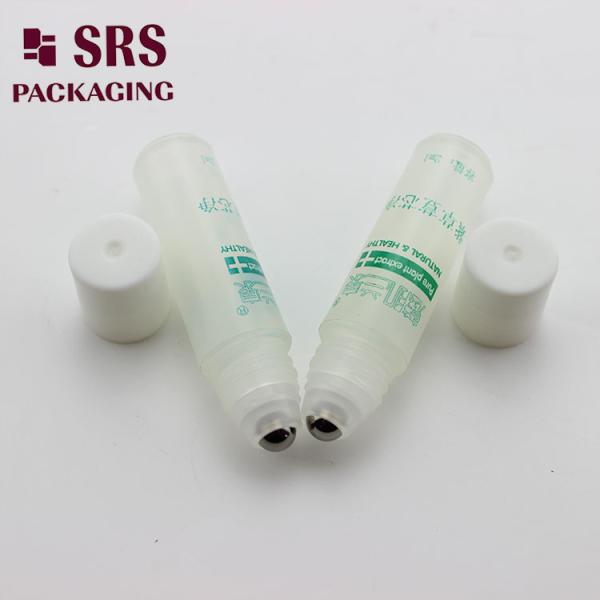 Eco Friendly PP Roll On Bottle White Screw Cap Stainless Steel Roll On Container Customization Available For