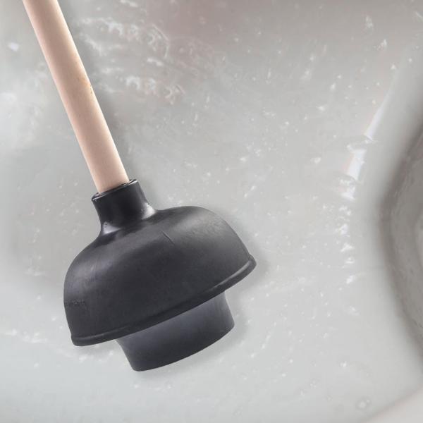 Toilet Bowl Plunger Toilet Cleaner Brush Double Thrust Force Cup Heavy Duty Commercial