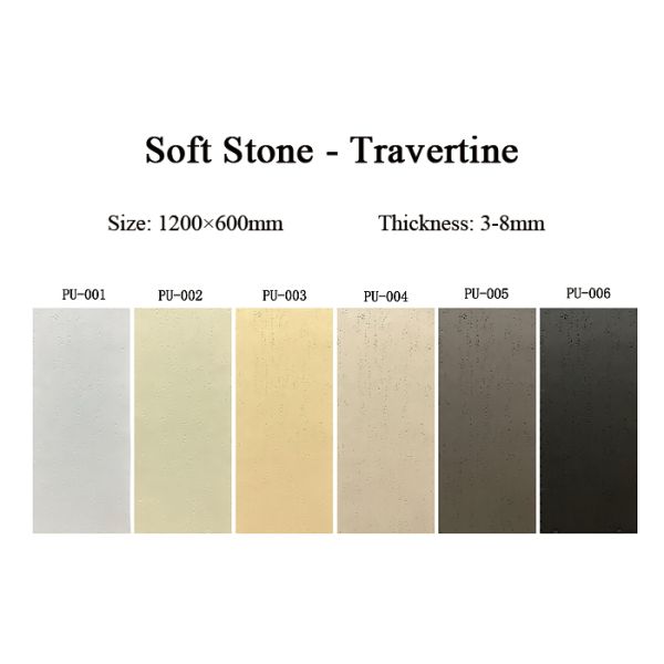 Soft Stone Flexible Travertine Wall Panel Lightweight Bendable Artificial Stone Veneer