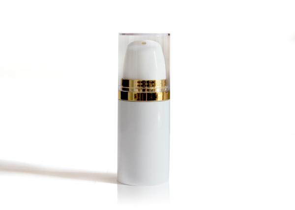 Travel Elegant White Empty Airless Cosmetic Bottles For Top End Facial Care Packaging