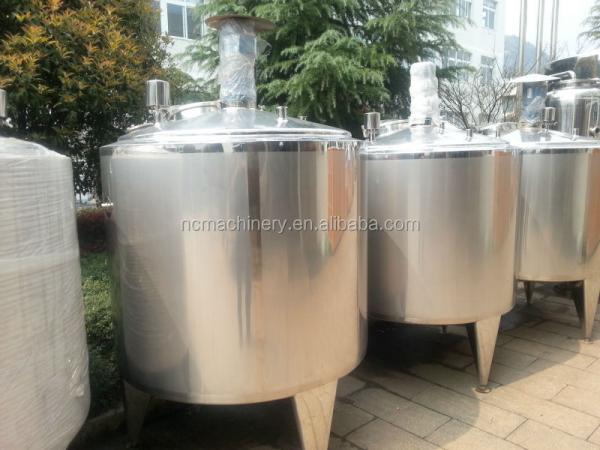 Milk Processing Electric Stainless Steel Buffer Tank with Cooling Jacket and Mixing Paddle