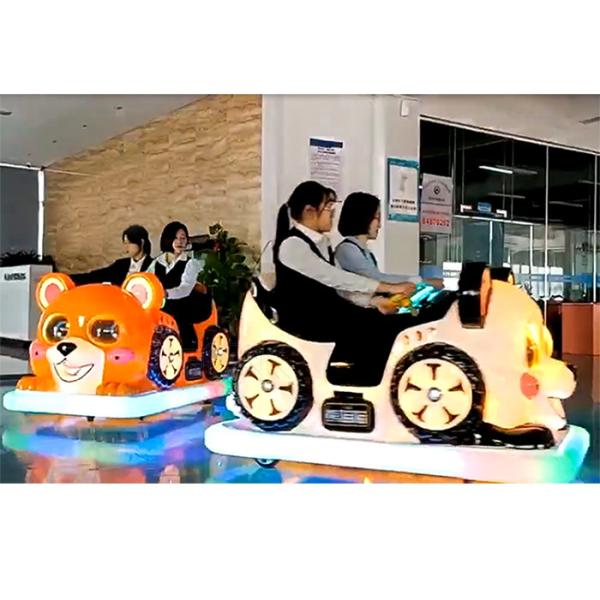 5km/h Animal Kids Bumper Car Amusement Park Electric Car With Blowing Bubble