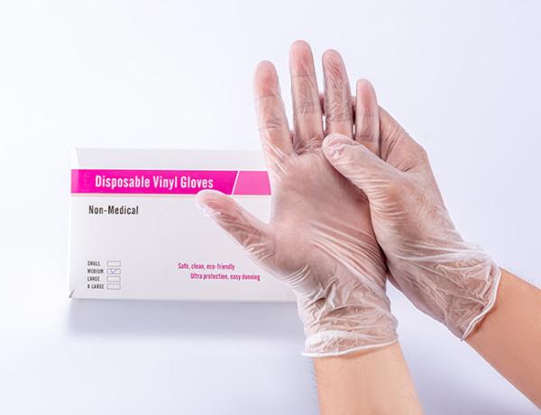 Ambidextrous Non Medical Disposable Vinyl Gloves With Powdered Free S M L XL