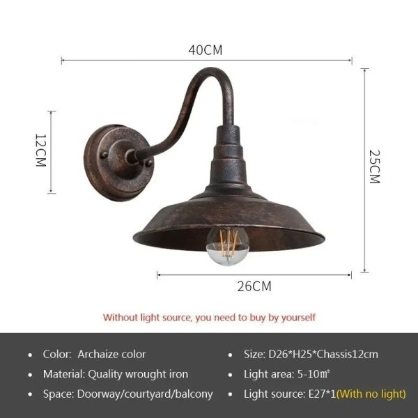 Courtyard Balcony Entrance staircase Hallway  LED Industry American Wall Light(WH-VR-121)