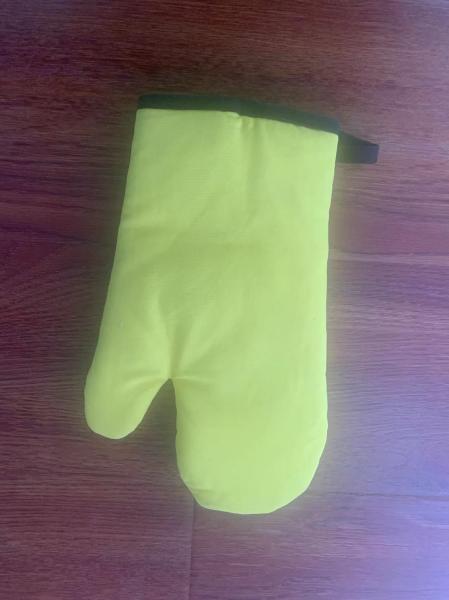 Yellow Carton Printing Cotton Oven Mitt For Kitchen Cooking