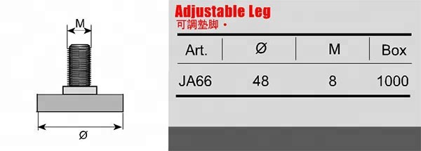 Adjustable Screw Foot for Modern Home Office M6 M8 Thread Furniture Feet Living Room