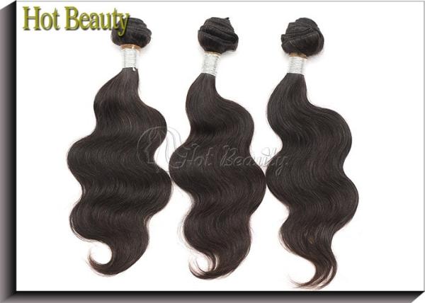 Black Body Wave Virgin Remy Human Hair Extensions Peruvian Hair For Women