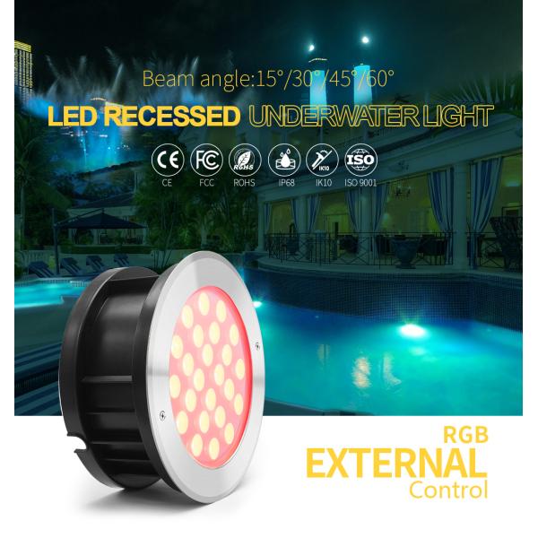 External Control 36W Waterproof 316L Stainless Steel Rgb Led Swimming Pool Light