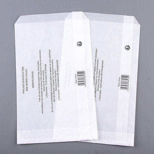 Bolsa biodegradable transparente rectangular del papel de papel cristal para empaquetar