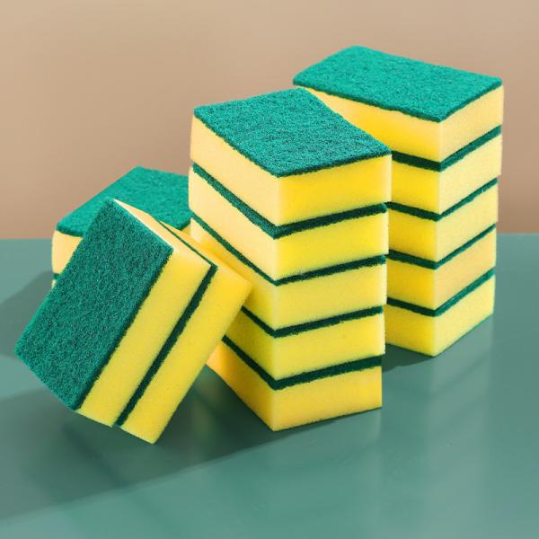 Double-Sided Kitchen Sponge 110x80x20mm High-Density Scouring Pad