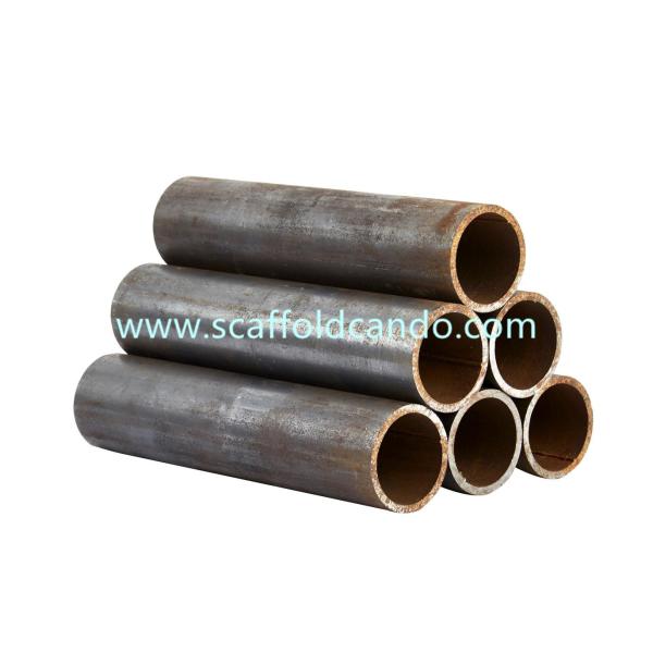 High quality Q235 MS tube, black scaffolding steel pipe for construction project, BS1139, EN10219 AN157 48mm OD with 6ML