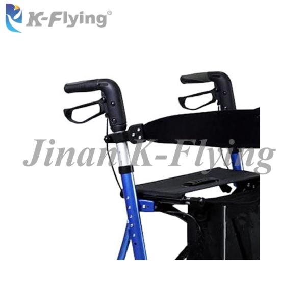 Light Metal Aluminum Folding Walker Rollator Elderly Walking Aid