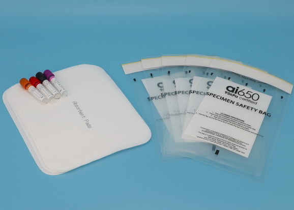 NOISH 42 7 Slot 95kpa Compliant Transport Bags With Absorbent Paper