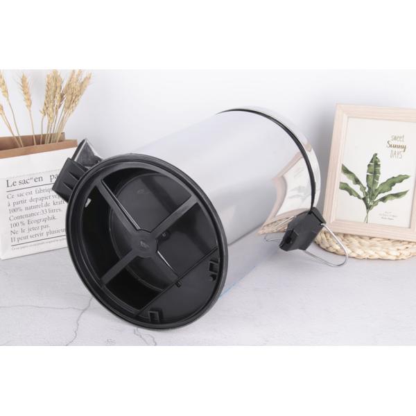 Household Kitchen Indoor Living Room Round Storage Bucket with Lid Stainless Steel Pedal Bucket