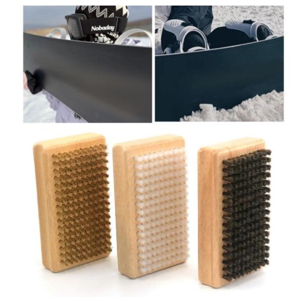 Ski Snowboard Waxing Brush Speed Kits Nylon / Brass / Horsehair 3 Packs