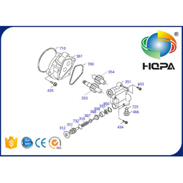 719212KT Hydraulic Gear Pump Seal Kit For Doosan SOLAR 225LC-V