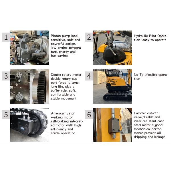 KV13 PLUS Diesel Mini Excavator with 7KW Engine Power