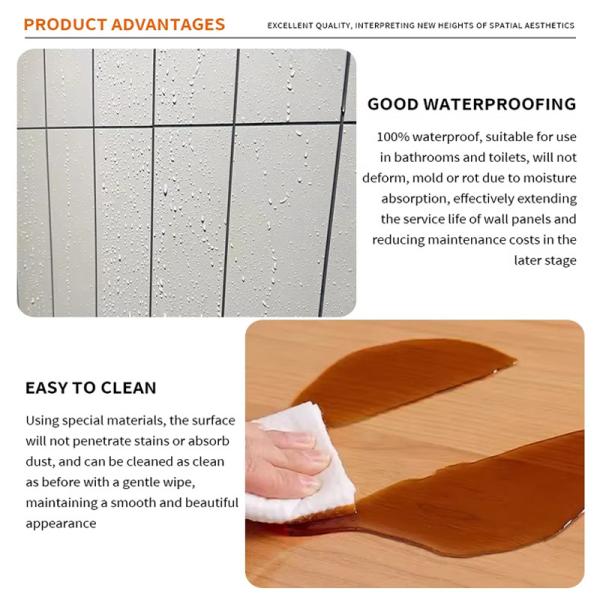 JI Hotel Same Style Wood Grain SPC Wall Panel Seamless Locking Waterproof Interior Decoration Board For Bathroom No Reviews Yet