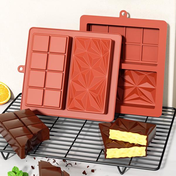 MHC Chocolate Molud Bar Thick Silicone Cake Tools Chocolate Bar Molds Deep