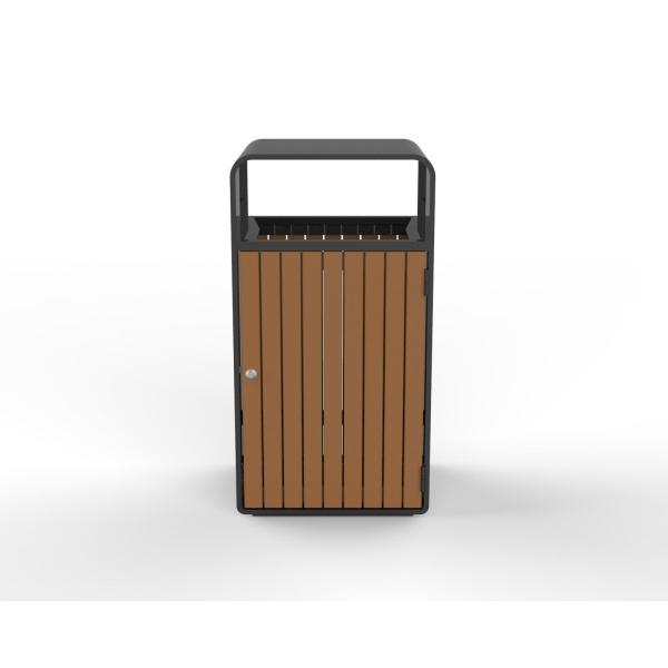 Гавин Внешний Коммерческий Древесный И Металлический Мусорный Бочок Вне Сада Большая Мусорная Банка Улица Парк Деревянный Публичный Мусорный Бочок