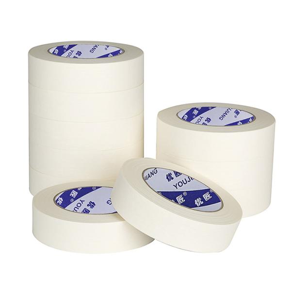 Removable Self Adhesive White Painters Masking Tape 3 inch For Indoor Wall OEM