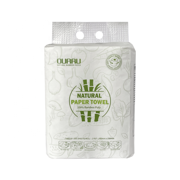 Customized Size Unbleached Restaurant outdoor bamboo kitchen paper towel