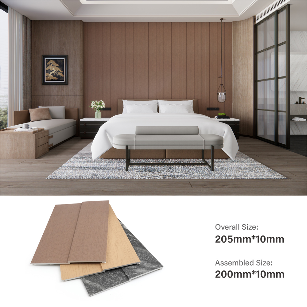 Moisture Resistant Easy Install Indoor WPC Wall Panel for Interiors