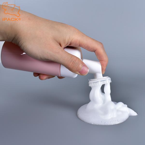 100ml 150ml Pink Empty Plastic Foam Bottle Hand Wash Foam Bottle With Brush