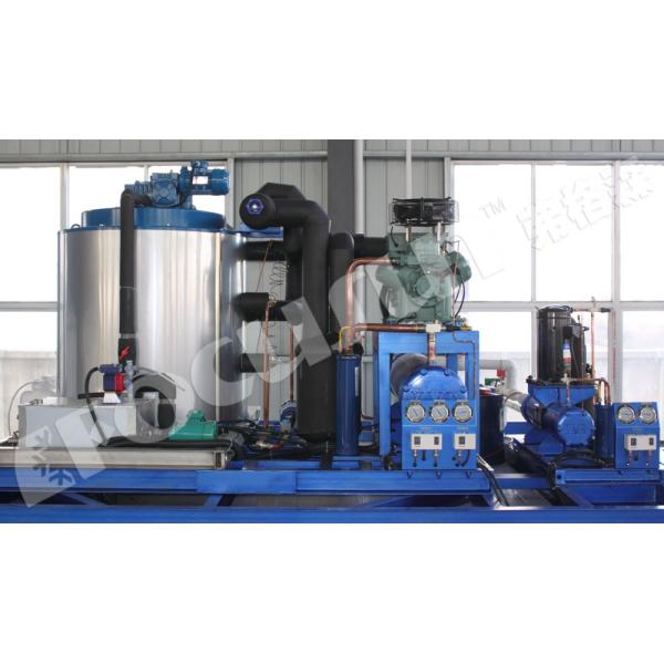 5 Ton Fresh Water Flake Ice Machine with Big Ice Size 40*40mm and PLC Core Components