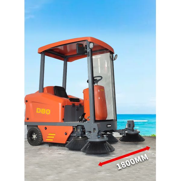 580Kg Industrial Floor Sweeper Scrubber 10800m2/H For Warehouse 48V 120Ah
