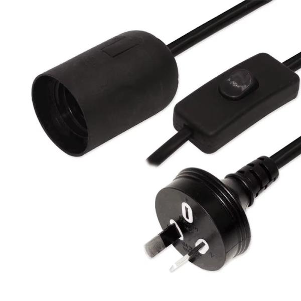 AU Plug to E27 Convertisseur de prise de lampe, 303 Adaptateur d' ampoule commutateur 250V 10A pour ventilateur de plafond / luminaire