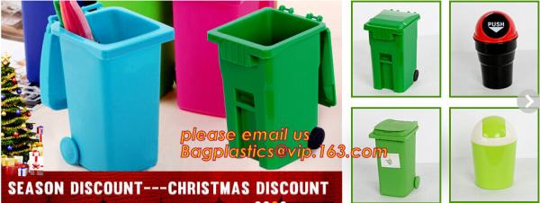 15L PP medical trash bin / waste container for hospital, Recycle outdoor 240L plastic trash bin with wheels, bagplastics