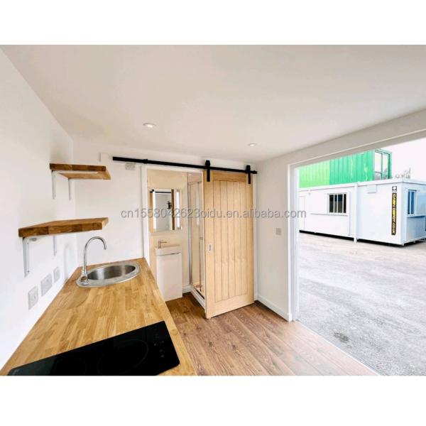 Main Structure Galvanized Steel Square Tubes Wooden Container Family House European Union Australia 40ft 2 Bedroom 1 Hall