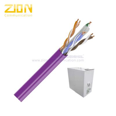Cabo da rede do forro CAT6, cabo do remendo dos ethernet CAT6 para 600 megahertz de dados da alta velocidade