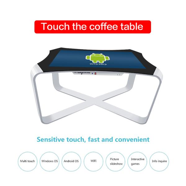A exposição interativa X de Smart da tabela do multi toque do painel LCD de 43 polegadas deu forma para o jogo do café