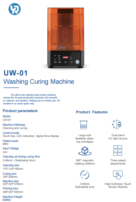 YUCERA Dental UV Curing Machine with Improved LED Lights Faster Curing Time and Touch Key Control