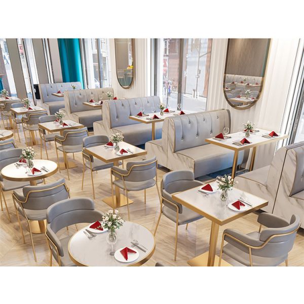 Cafe Shop bar Sofa Dining Table and Chair Combination Simple Modern Restaurant Booth Seating