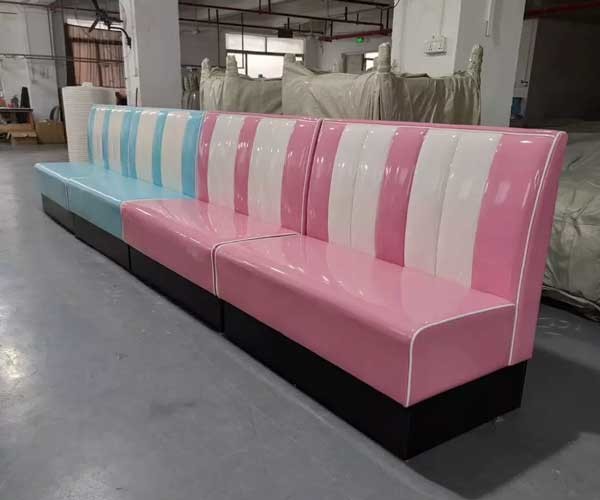 Ресторан обедая Pu кроет кожей коммерчески дизайн Америки 1950s посадочных мест будочки