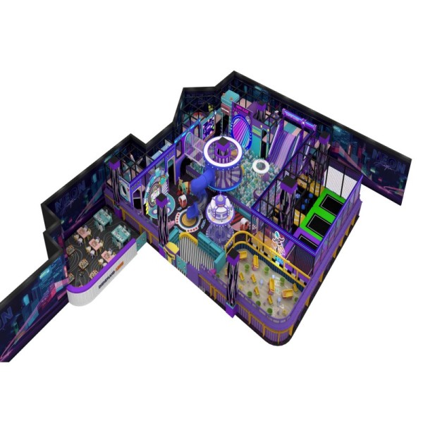 Macaron Play Commercial Soft Play Playground Castle Slide Maze Trampoline for Home