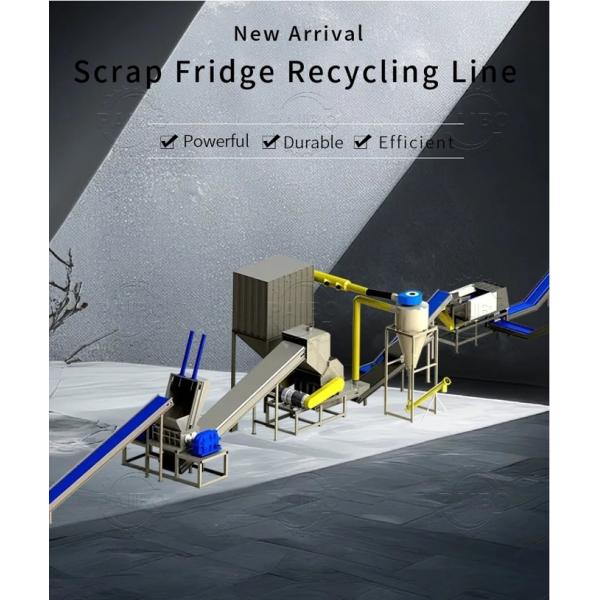 600KG/H Fridge Crush Recycling Machine and Shredder for Electronic Waste Crushing Line