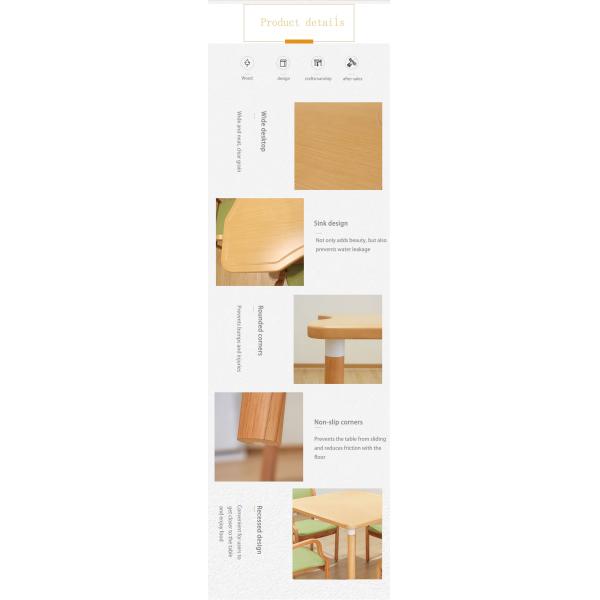 Table à manger en bois en bois de café