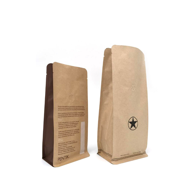 Biodegradable мешок Kraft бумажный не стоит вверх Compostable никакой запах для еды гайки чая кофе